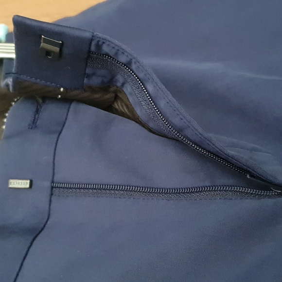 Express Navy Blue Slim Dress Pants - Picture 6 of 8